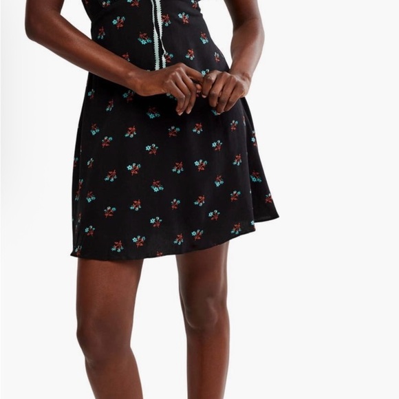 Free People Black Dress with Floral Design, NWT - Picture 5 of 5